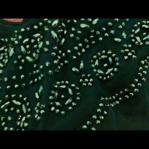 Formal gown in dark green